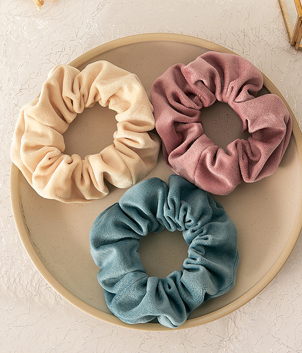 Retro Velvet Macarons Scrunchies